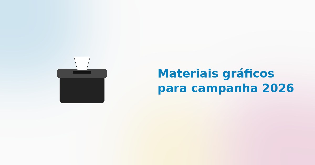 Ilustração de uma urna representando materiais gráficos para campanha eleitoral